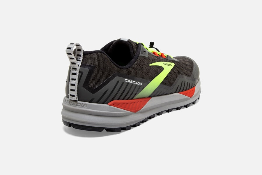 Brooks Running Shoes Mens Black/Green - Cascadia 15 Trail - 1062-DBRMH